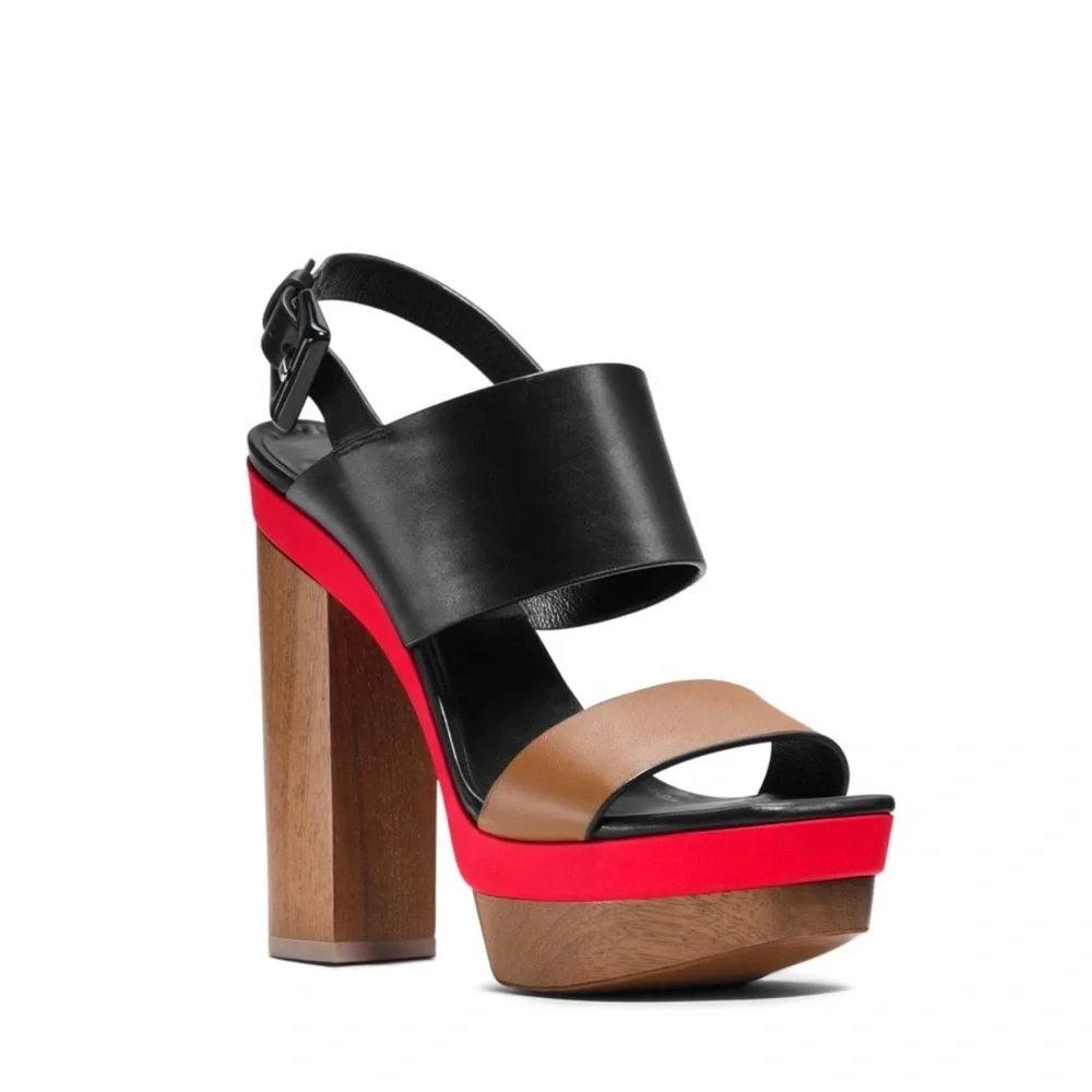 Made in italy Michael Kors Collection Wooden platform pumps Size 8 - Picture 2 of 7